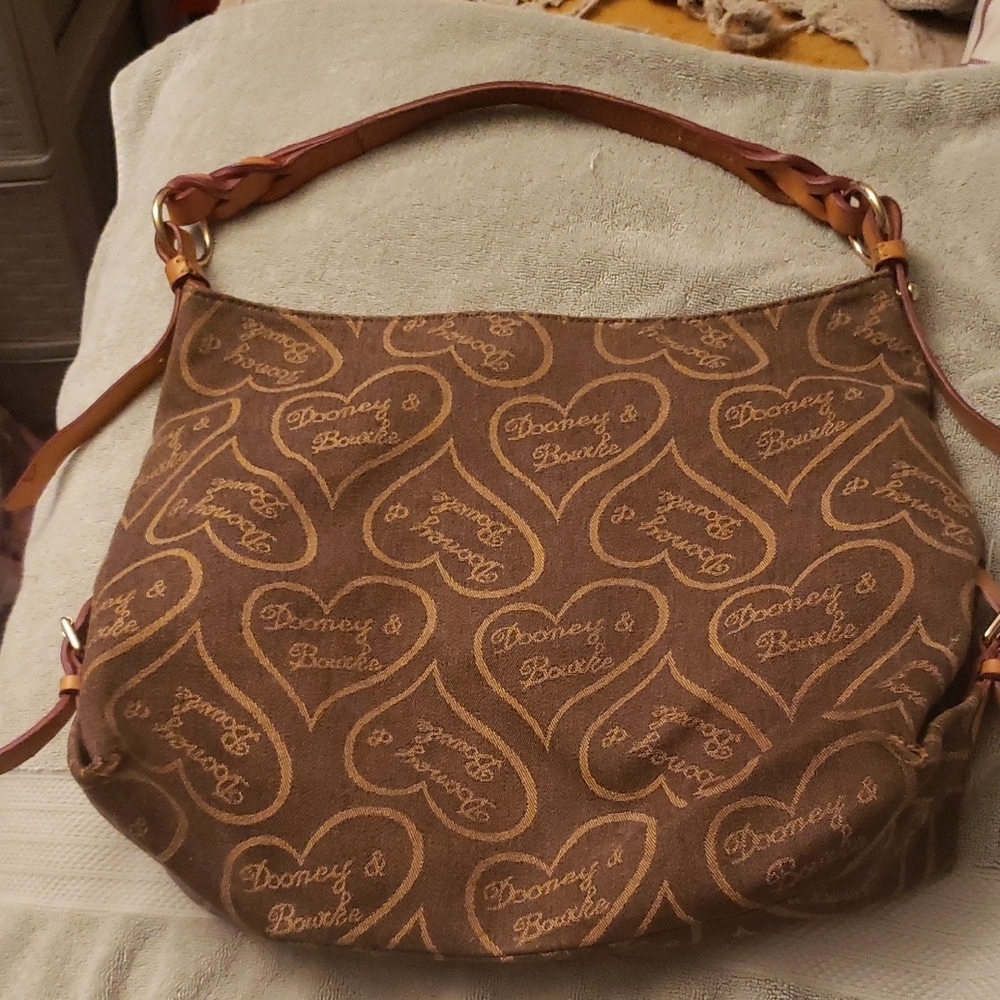 Dooney & Bourke Tan and Brown Hobo Bag